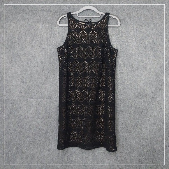 LOFT | Dresses | Ann Taylor Loft Dress Women 8 Black Lace Sheath Cocktail Wedding Guest Elegant